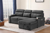 Kaden - Sleeper Sectional Sofa Chaise With Storage Arms And Cupholder - Furniture Home Direct