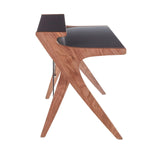 Archer - Contemporary Desk - Walnut / Gray - Furniture Home Direct