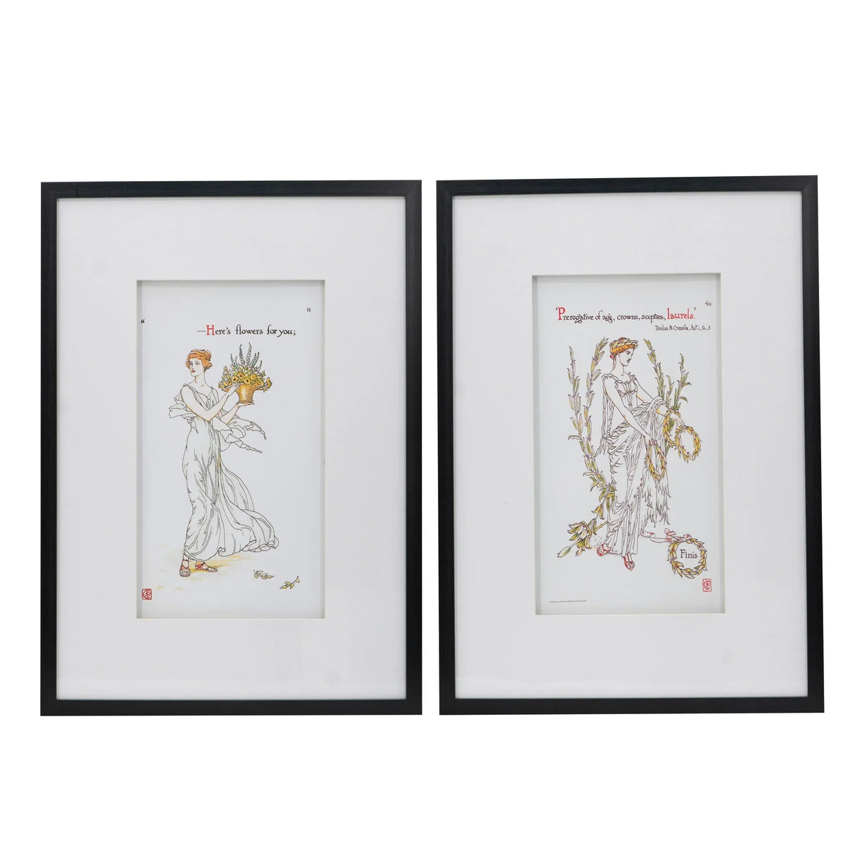 Wall Arts (Set of 2) - Black White - Furniture Home Direct