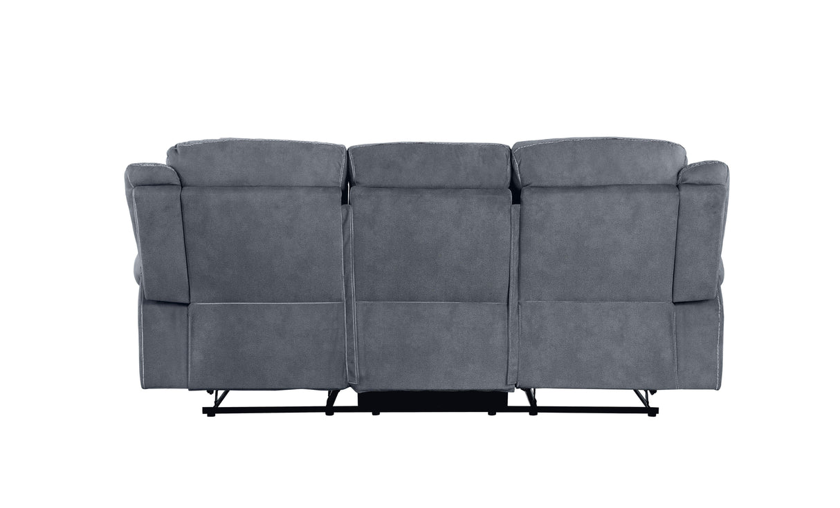 Zubaida - Two Tone Velvet 3 Piece Recliner Living Room Set - Furniture Home Direct