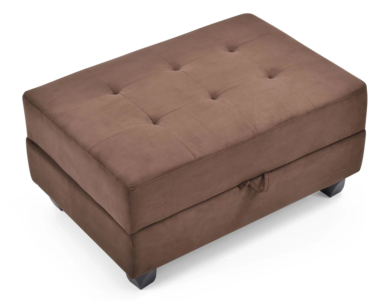 Stylish Storage Contemporary Ottoman - Furniture Home Direct