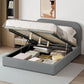 Upholstered Platform Bed With Hydraulic Storage System - Furniture Home Direct