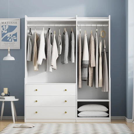 Open Wardrobe Storage For Bedroom - Furniture Home Direct