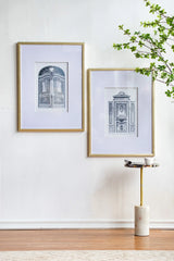 Fake Pencil Architectual Wall Art, Wall Decor Accent (Set of 2) - Silver - Furniture Home Direct