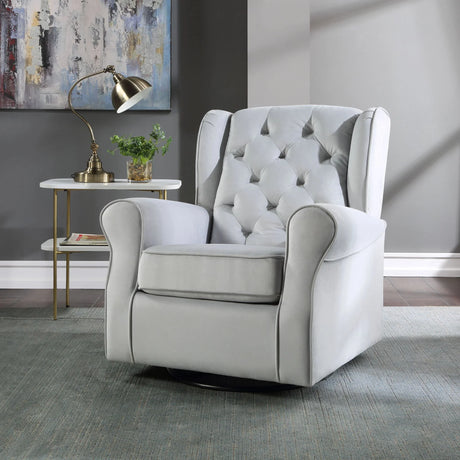 Zeger - Glider Chair With Swivel - Gray - Furniture Home Direct