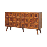 Solis - Carved 4 Door Sideboard - Brown - Furniture Home Direct
