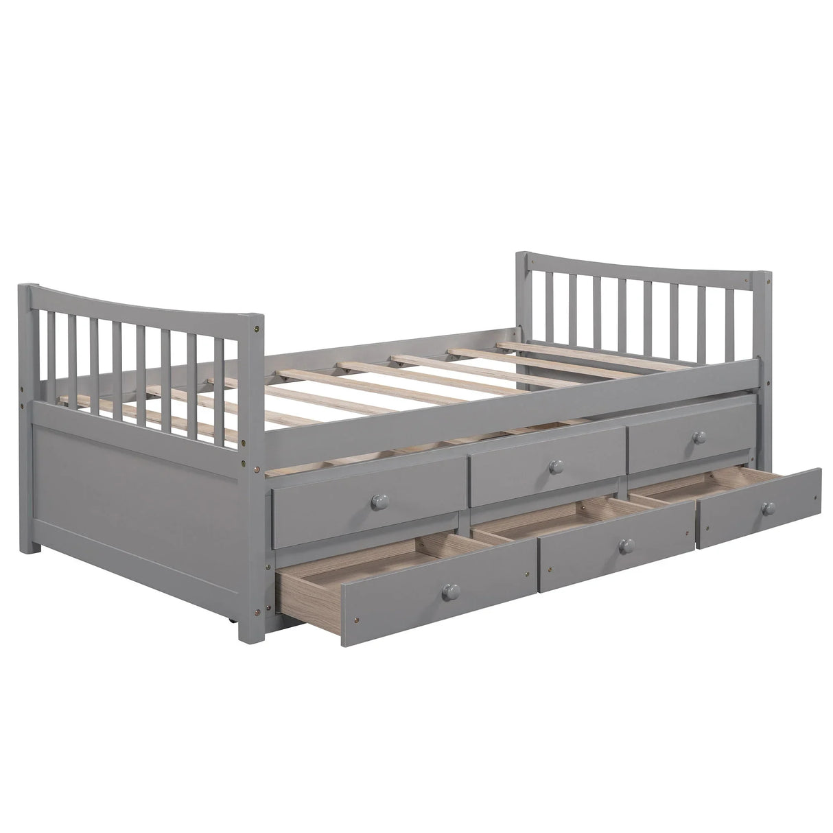 Twin Size Daybed With Trundle And Drawers - Furniture Home Direct