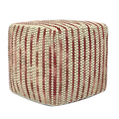 Zoey - Handcrafted Woven Cube Pouf - Furniture Home Direct