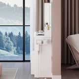 Vanity Desk With Cushioned Stool Mirror Makeup White - Furniture Home Direct