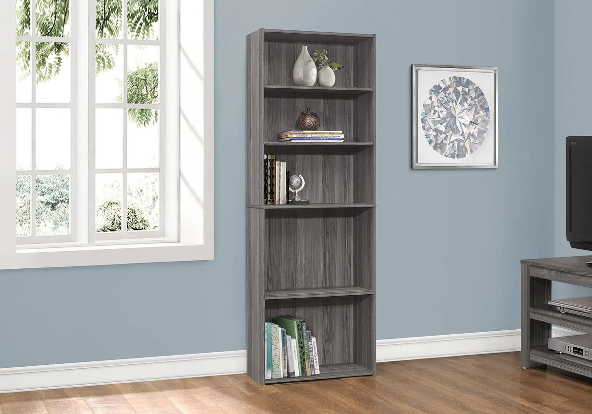 Bookshelf, Bookcase, 6 Tier, For Office, Transitional - Furniture Home Direct