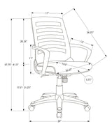 Office Chair, Adjustable Height, Swivel, Ergonomic, Armrests - Furniture Home Direct
