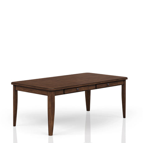Casual Dining Table With Four Storage Drawers - Brown - Furniture Home Direct