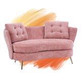 Loveseat Sofa, Upholstered Couch With Metal Legs - Furniture Home Direct