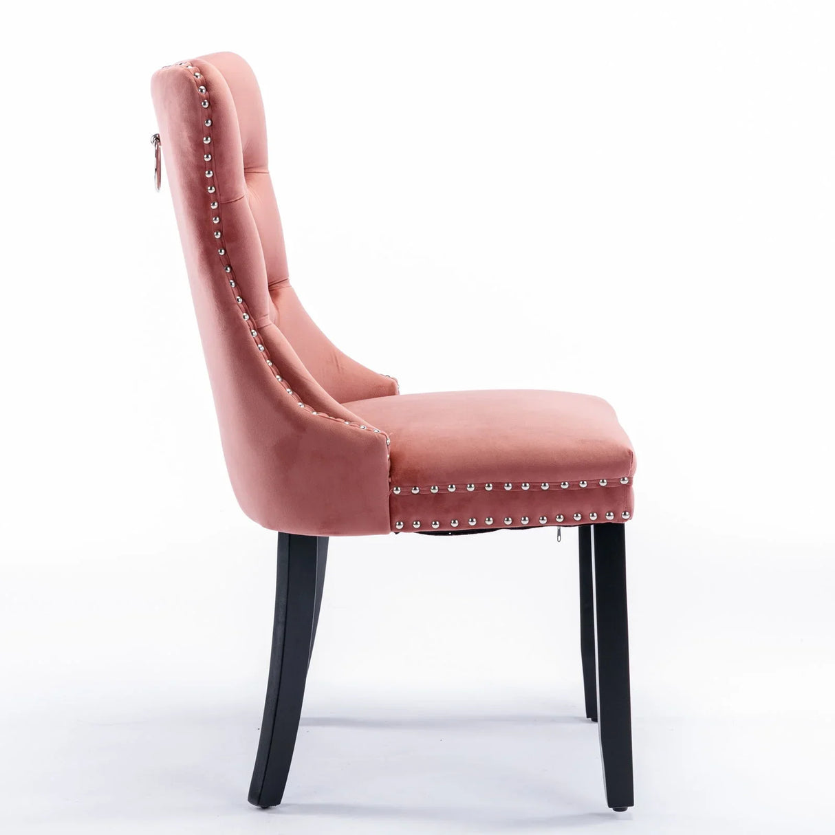 Nikki - Modern, High-End Tufted Solid Wood Contemporary Velvet Upholstered Dining Chair With Wood Legs Nailhead Trim (Set of 2) - Furniture Home Direct