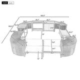 Spa Surround Spa Frame Quadrilateral Outdoor Rattan Sectional Sofa Set With Mini Sofa, Wooden Seats And Storage Spaces - Furniture Home Direct