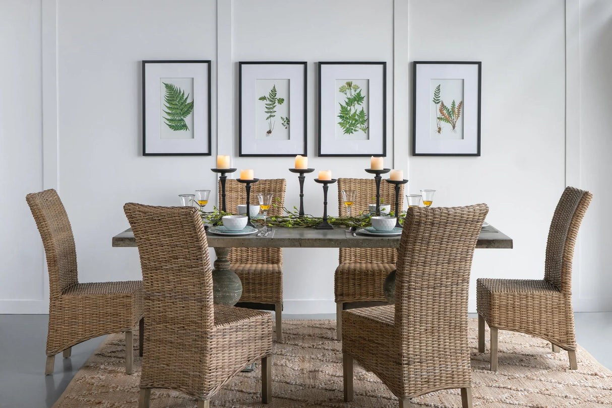 Botanical And Fern Wall Art, Wall Decor For Living Room Dining Room Entryway (Set of 4) - White / Black - Furniture Home Direct
