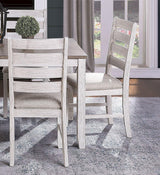 Dining Set Rustic Weathered Wood 7 Piece Multicolor - Furniture Home Direct