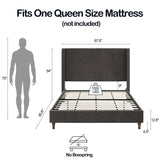 Harper - Tall Headboard Upholstered Bed - Furniture Home Direct