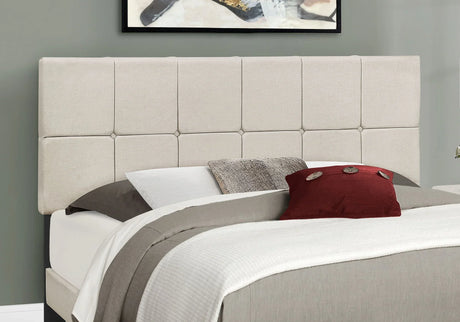 Queen Size Bed, Upholstered, Transitional - Beige - Furniture Home Direct