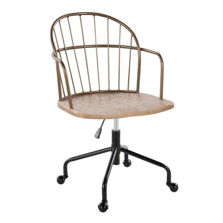 Riley - Farmhouse Adjustable Office Chair - Furniture Home Direct