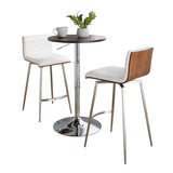 Mason - 3 Piece Swivel Mid Century Modern Counter Height Dining Set With Adjustable Table - Furniture Home Direct