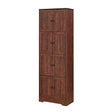 Tall Storage Cabinet With 8 Doors And 4 Shelves, Wall Storage Cabinet For Living Room, Kitchen, Office, Bedroom, Bathroom - Furniture Home Direct