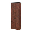 Tall Storage Cabinet With 8 Doors And 4 Shelves, Wall Storage Cabinet For Living Room, Kitchen, Office, Bedroom, Bathroom - Furniture Home Direct