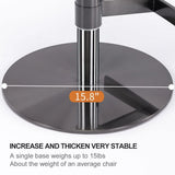 Bar Stool Leather Upholstered Chrome Pedestal Brown - Furniture Home Direct