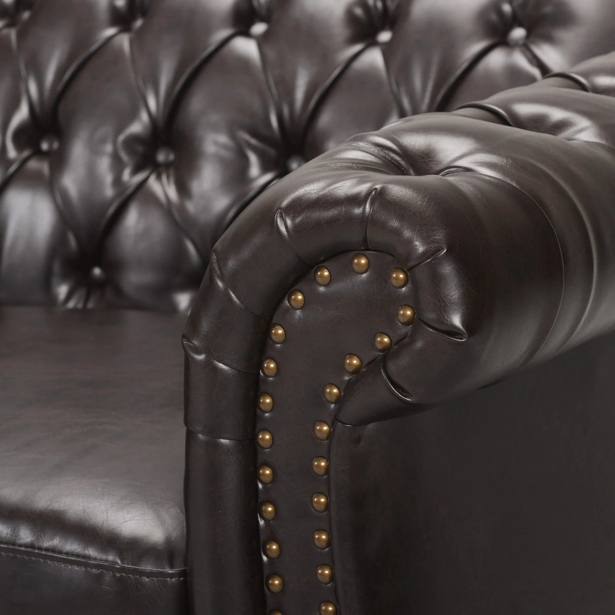 3 Seater Sofa -Brown - Furniture Home Direct