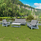 Outdoor Patio Sofa - White/Grey - Furniture Home Direct