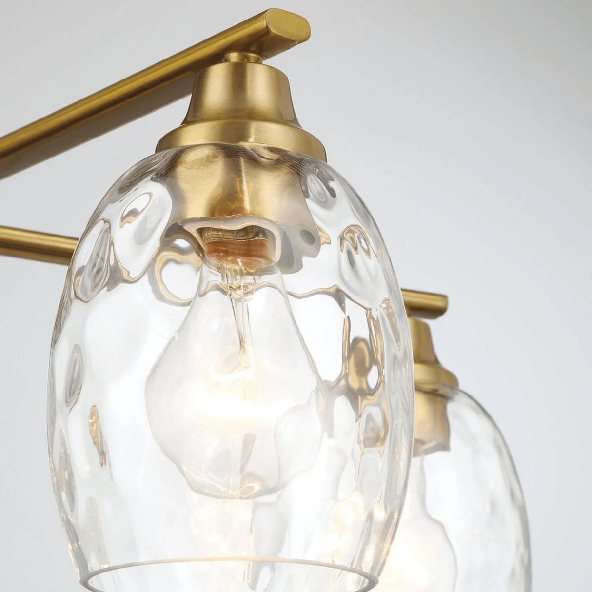 Elegance 5 Lights Linear Arms With Chain Chandelier - Clear / Gold - Furniture Home Direct