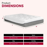Ultra Plush 13" Gel Memory Foam Mattress For King Size Bed With Double Layered Jacquard Cover - Gray / White - Furniture Home Direct