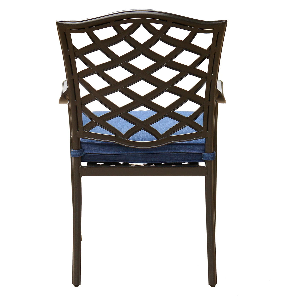 Outdoor Patio Aluminum Dining Arm Chair With Cushion (Set of 2) - Furniture Home Direct