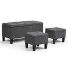 Dover - 3 Piece Storage Ottoman Contemporary Design - Furniture Home Direct