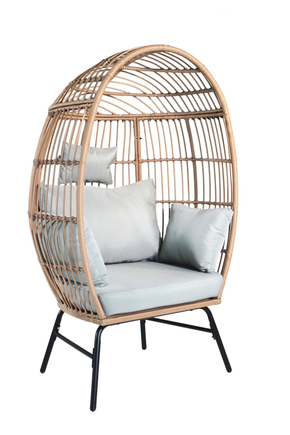 Outdoor Wicker Egg Chair And Footstool - Furniture Home Direct