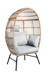 Outdoor Wicker Egg Chair And Footstool - Furniture Home Direct