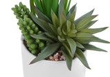 7" Faux Decorative Succulent (Set of 2) - Green / White - Furniture Home Direct