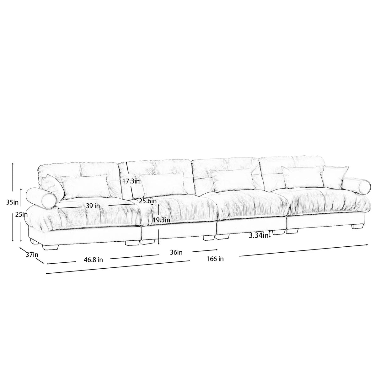 Super Comfort Oversized Modular Velvet Sectional Sofa, Deep Seat Convertible L Shaped Couch - Furniture Home Direct