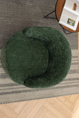 Chenille Fabric Swivel Accent Armchair Barrel Chair With Powder Coating Metal Ring - Furniture Home Direct