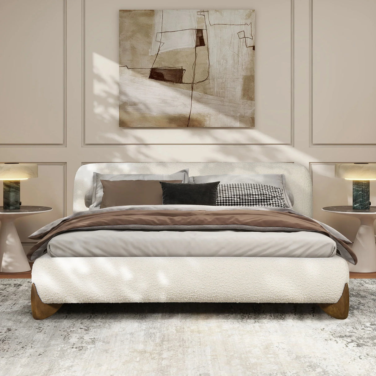 Alpine - Puffy Modern Platform Bed - Furniture Home Direct