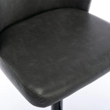 Counter Height Bar Stools Tufted Upholstered Dark Gray - Furniture Home Direct