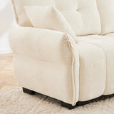 Chenille Sofa - White - Furniture Home Direct