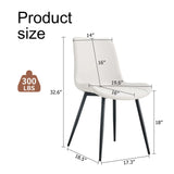 Set Of 6 White Faux Leather Dining Chairs - Furniture Home Direct