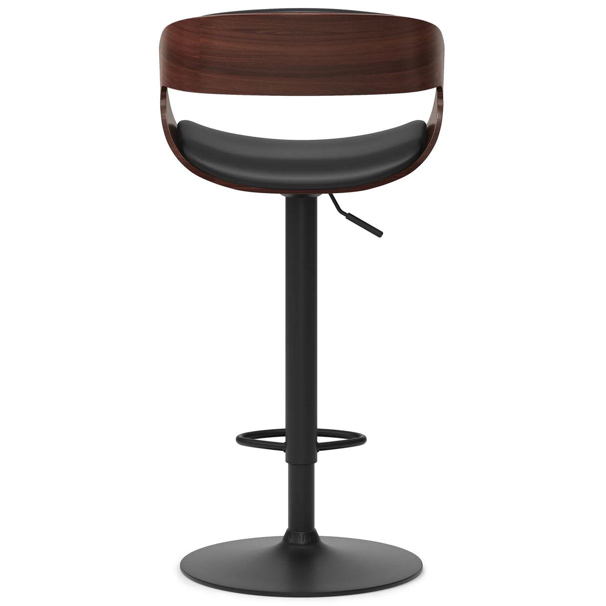 Archer - Bentwood Adjustable Swivel Bar Stool - Black - Furniture Home Direct