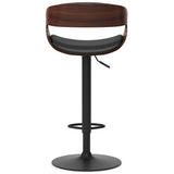 Archer - Bentwood Adjustable Swivel Bar Stool - Black - Furniture Home Direct