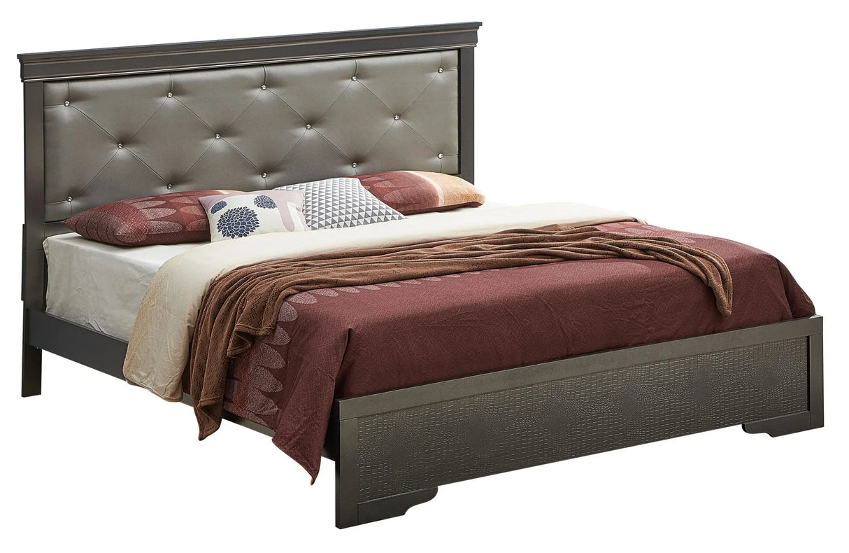 Chic Elegantly Designed Transitional Bed - Furniture Home Direct