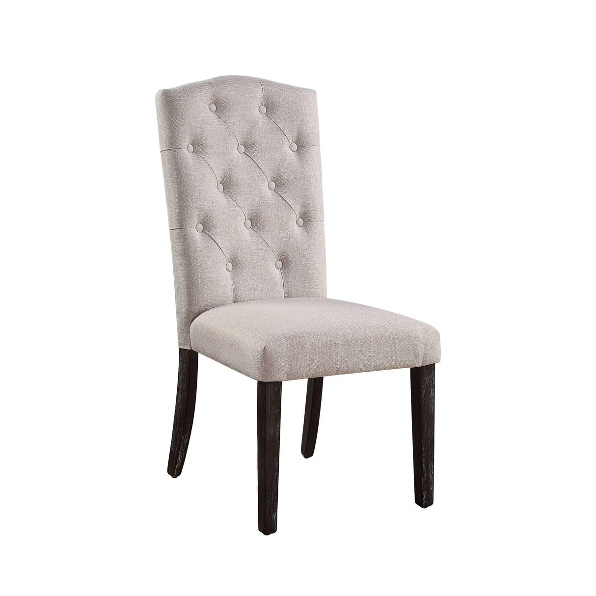 Gerardo - Linen Weathered Dining Chair (Set of 2) - Beige - Furniture Home Direct