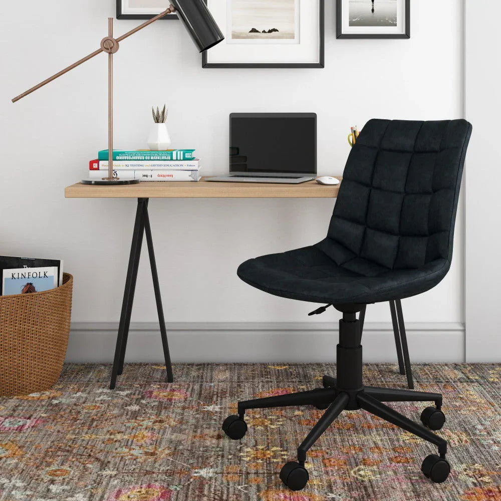 Chambers - Swivel Office Chair - Distressed Blue - Furniture Home Direct