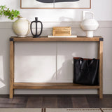 Farmhouse Metal X Table With Lower Shelf - Furniture Home Direct