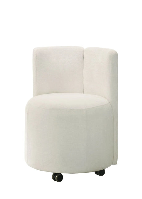 Blayde - Chenille Side Chair With Swivel (Set of 2) - White - Furniture Home Direct